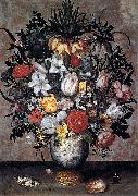 Ambrosius Bosschaert Flowers in a Chinese Vase Spain oil painting artist